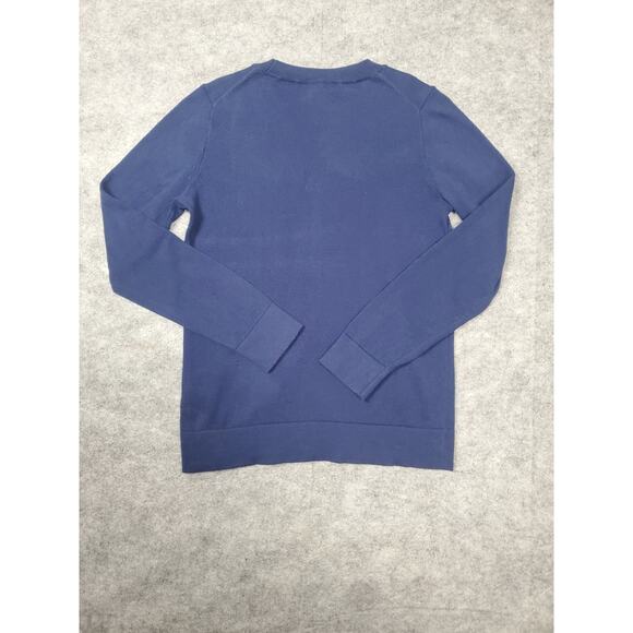 Girls Crewcuts L (10-11) Navy Blue Red Apple Embroidered Sweater - Picture 2 of 7